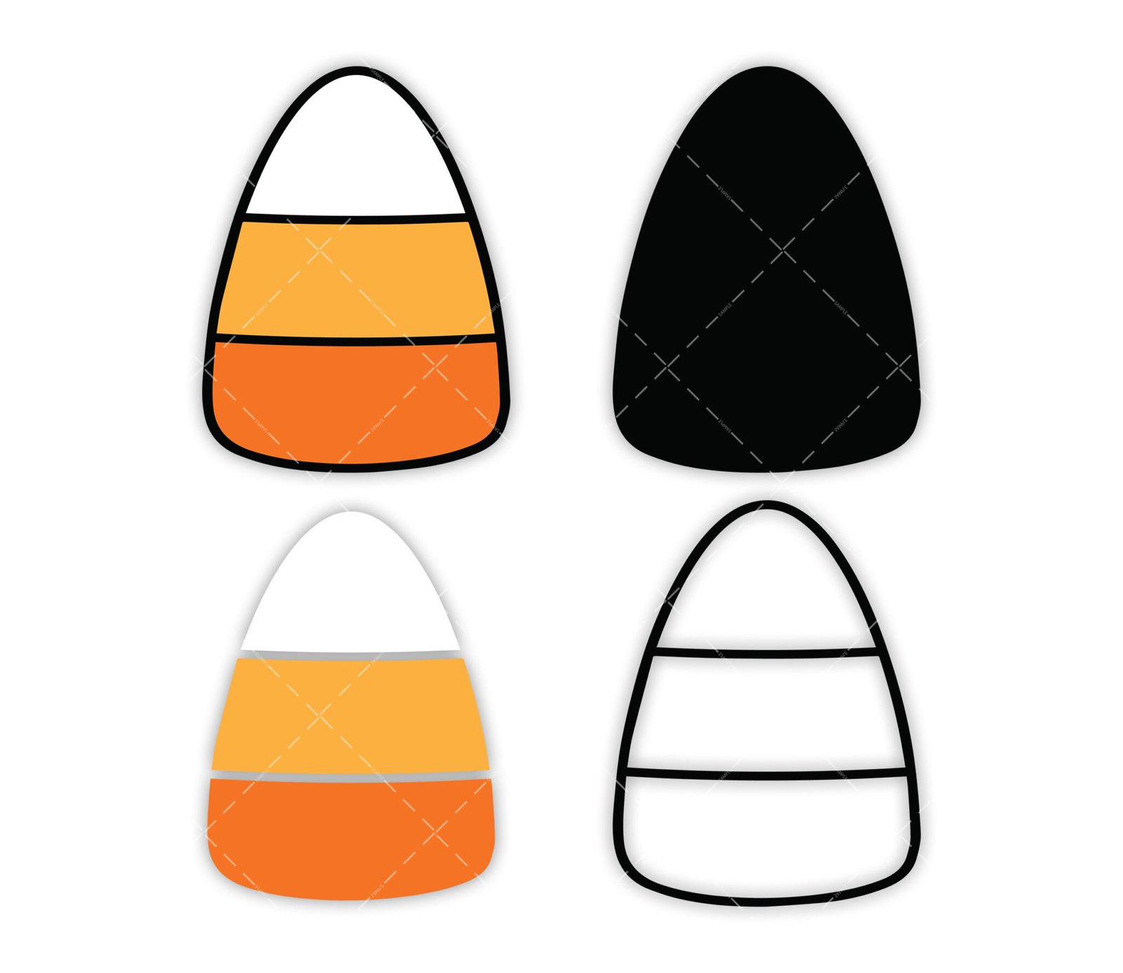 Candy Corn SVG, PNG, PDF, Halloween Candy SVG