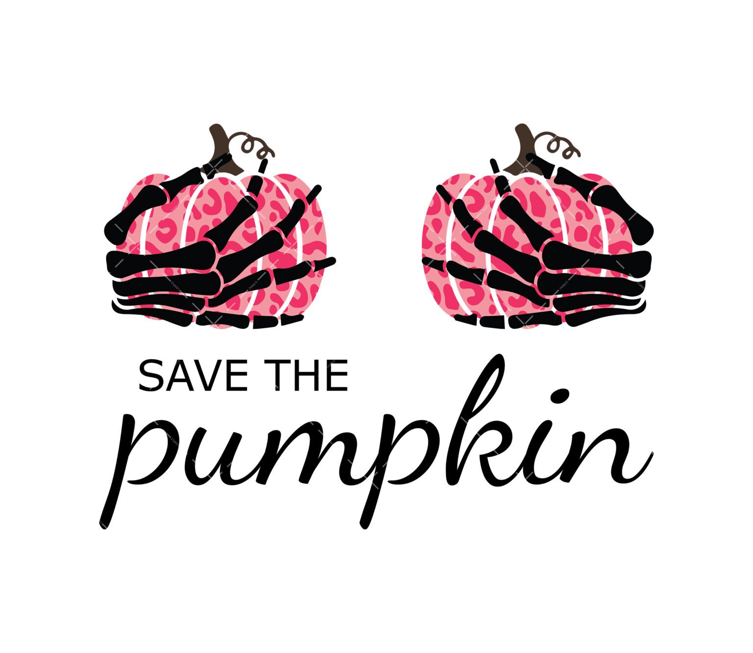 Save the pumpkins SVG, PNG, PDF, Skeleton Hands Pumpkin SVG