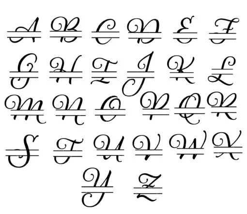 Split Monogram SVG