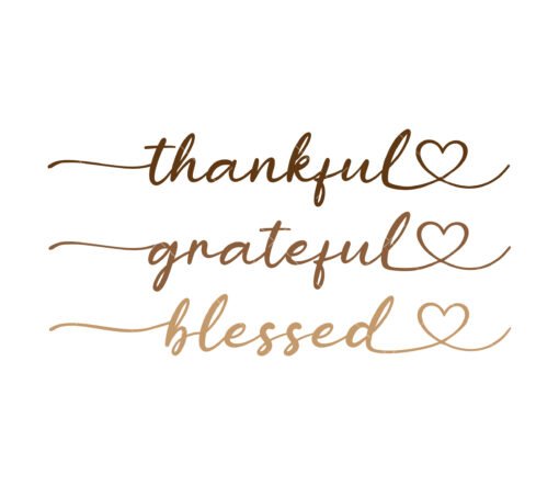Thankful, Grateful, Blessed SVG