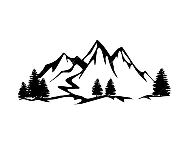 Mountain and Forest SVG, PNG, PDF, Forest SVG, Mountain SVG