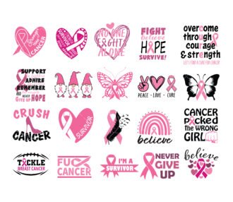 Breast Cancer SVG bundle