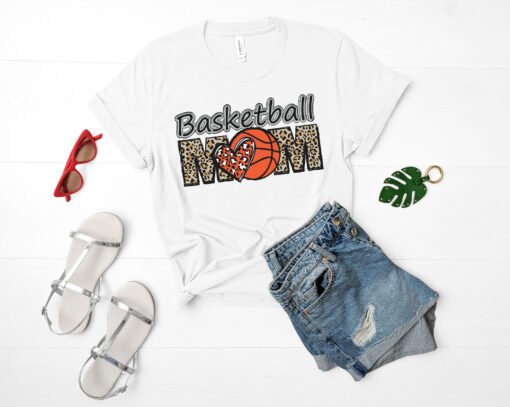 Basketball Mom PNG on a shirt