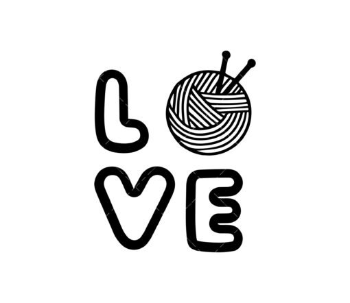 Love Knitting SVG