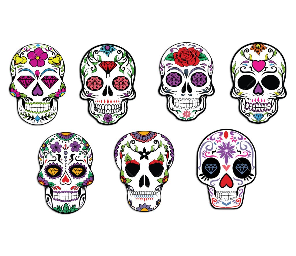 Lady Sugar Skull Design SVG PNG Files, Cricut, Silhouette Studio, Digital  Cut Files Waterslides