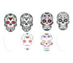 layered Sugar Skull SVG