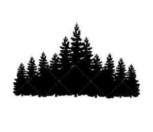 Treeline Forest SVG, PNG, PDF, Forest line SVG, Tree Bundle svg
