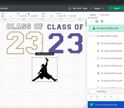 Air class of 2023 SVG cricut