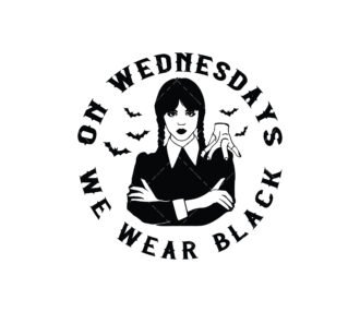 on Wednesday we wear black svg