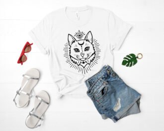 Celestial Cat SVG on shirt
