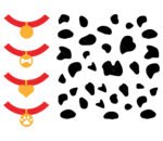 Dalmatian Spot Pattern SVG and Dog Collar SVG