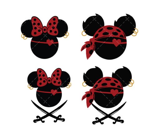 Pirates mickey and minnie Disney trip svg