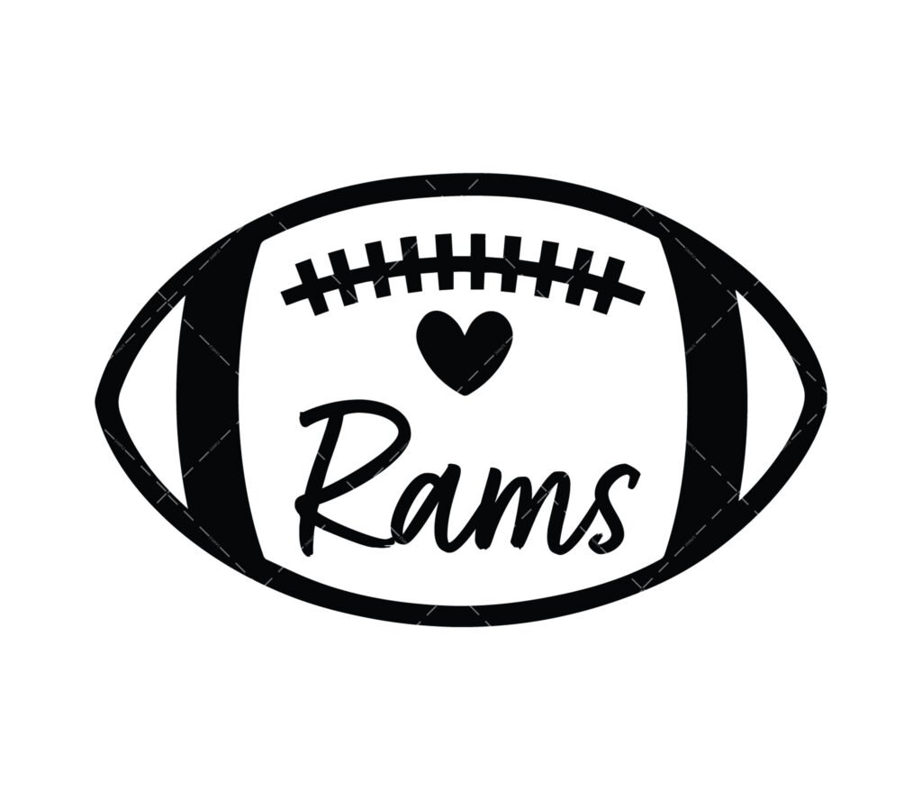 Rams Skull Mascot Football Svg, Los Angeles Rams Svg