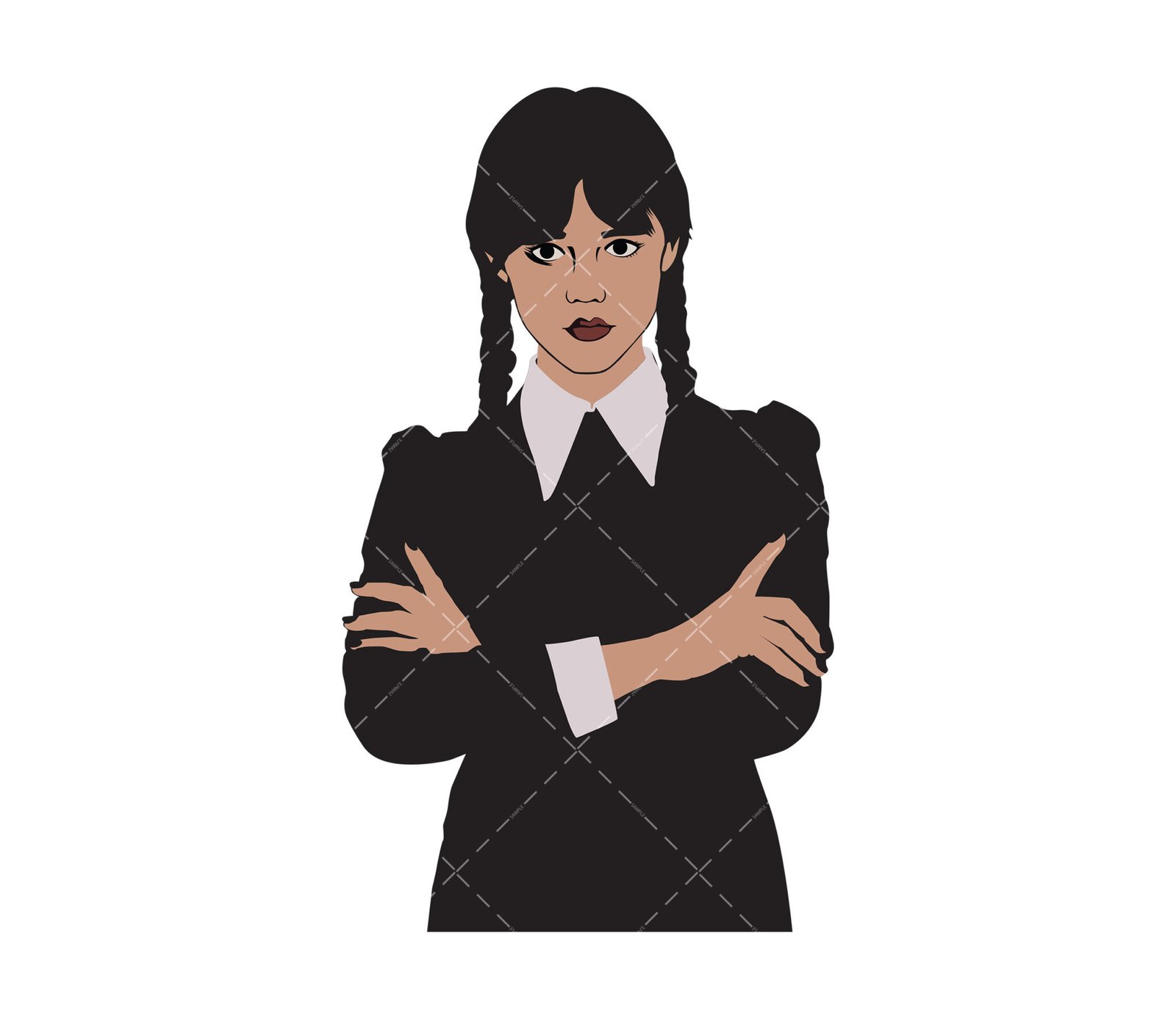 Wednesday Addams SVG, PNG, PDF, Jenna Ortega SVG, Wednesday girl SVG