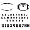 blank football and footbal number font svg