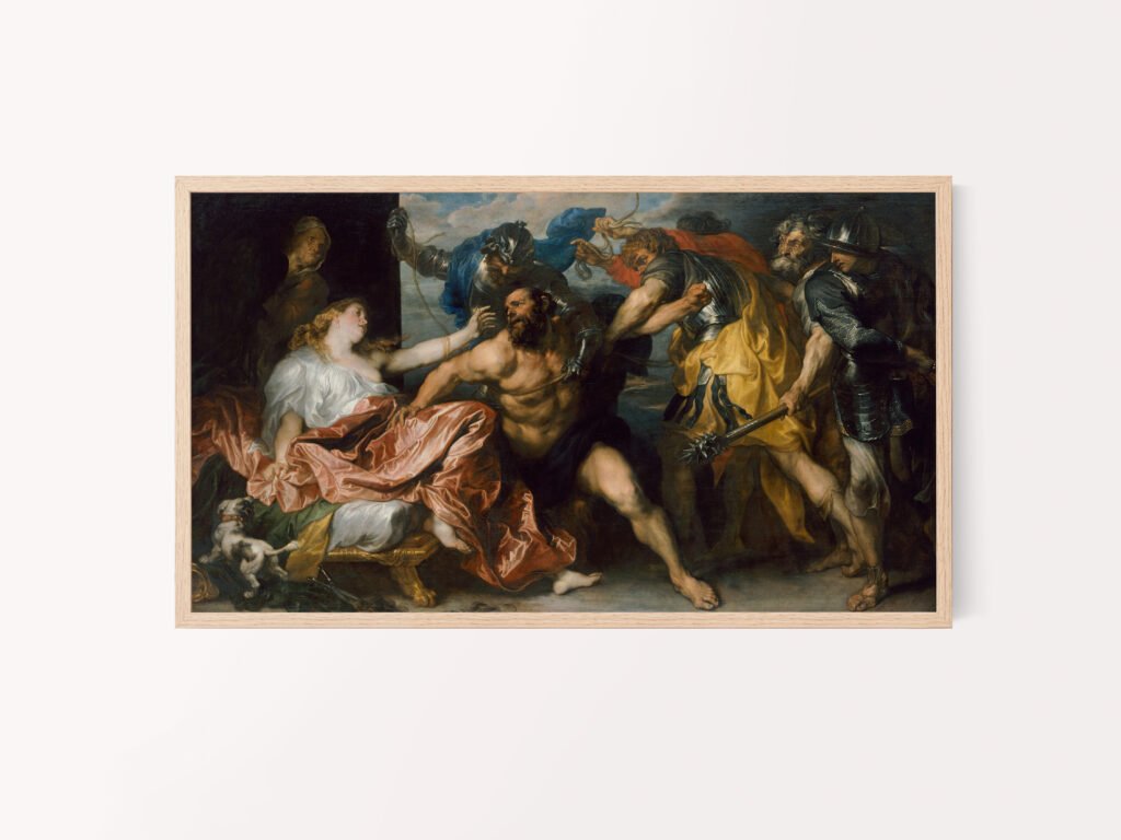 Samson and Delilah frame tv art painting