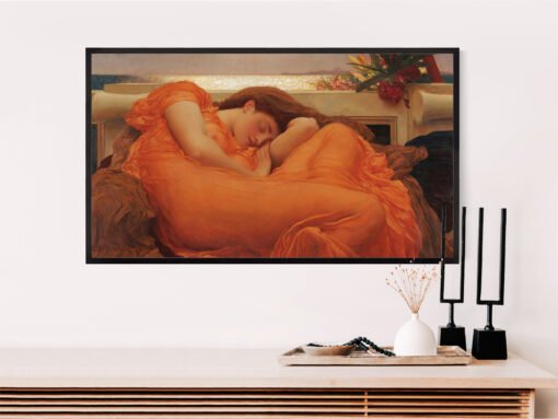 Flaming June frame tv art painting