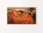 Flaming June frame tv art painting