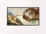 Michelangelo Creation of Adam frame tv art painting