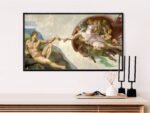 Michelangelo Creation of Adam frame tv art painting