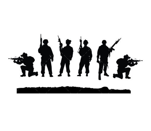 Soldiers Silhouette SVG