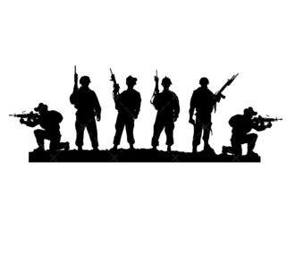 Soldiers Silhouette SVG