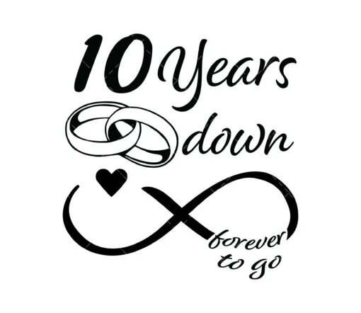 10 years Anniversary SVG