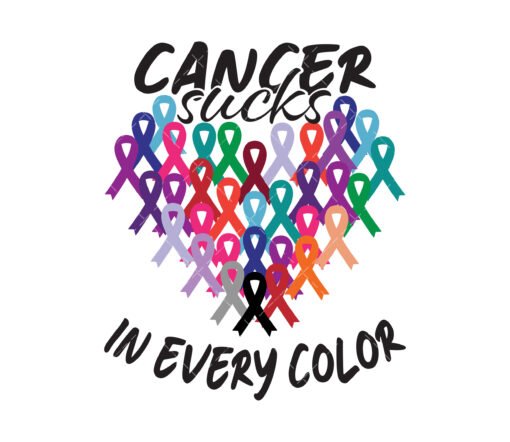 Cancer sucks in every color svg