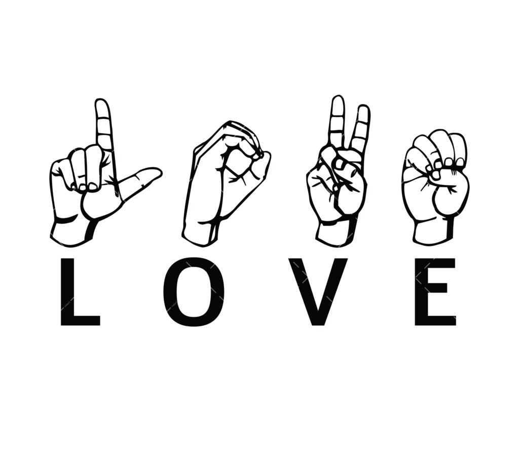 I Love You Sign Language SVG