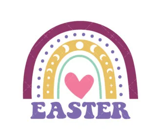 Retro Easter SVG on shirt