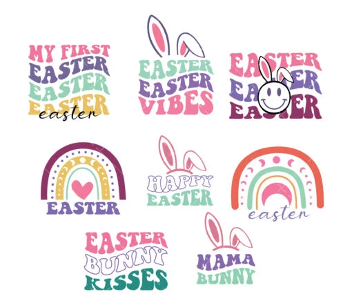 Retro Easter SVG bundle