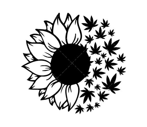 Sunflower and Marijuana SVG