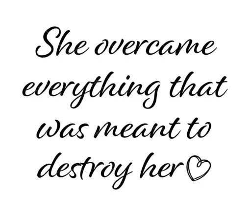 she overcame everything svg