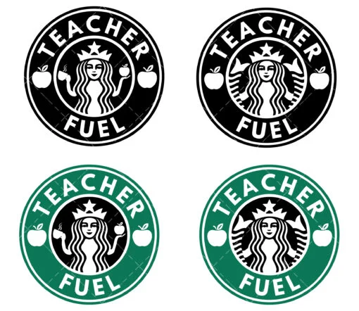 Teacher Fuel SVG layered cut files