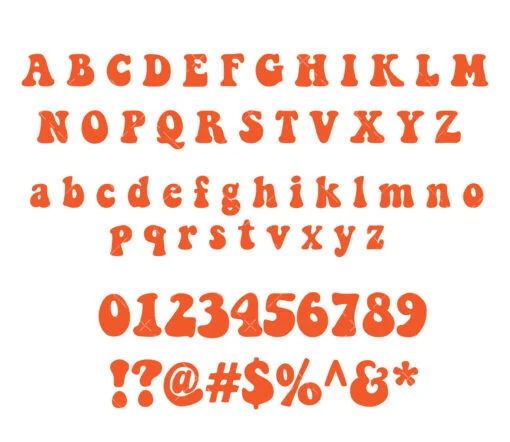 Retro Groovy Font SVG