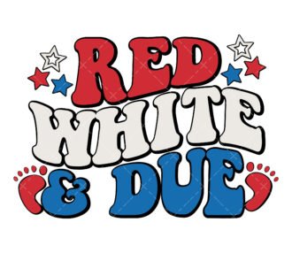 Red White and Due SVG
