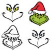 Grinch Face SVG