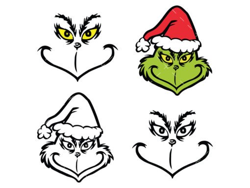 Grinch Face SVG