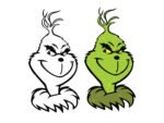 Grinch Face SVG