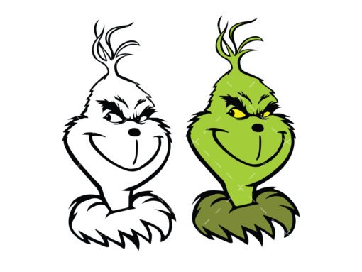 Grinch Face SVG