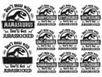 Jurasskicked Family Bundle SVG