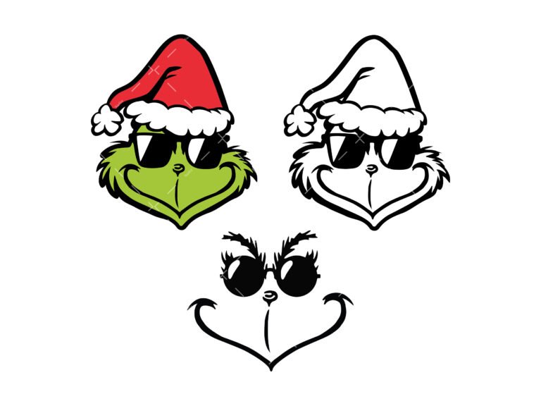 Grinch Face SVG, PNG, PDF, Grinch SVG, Christmas SVG For Cricut