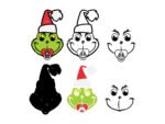 Grinch face svg 1