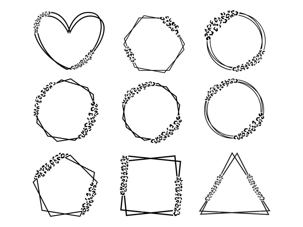 Leopard Frame svg cut files