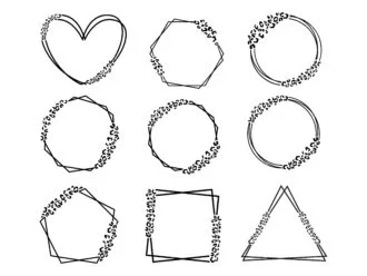 Leopard Frame svg cut files