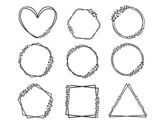 Leopard Frame svg cut files