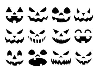Pumpkin faces SVG Bundle