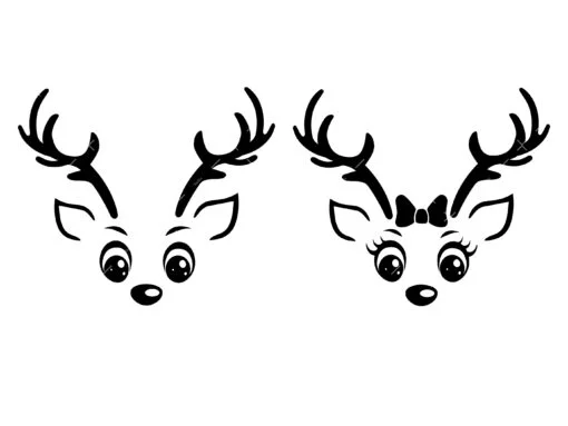 Reindeer Face SVG