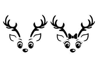 Reindeer Face SVG