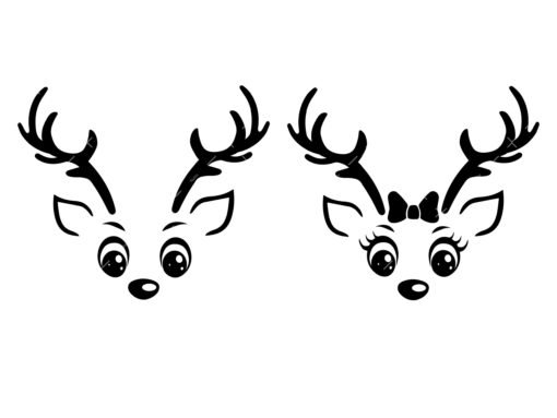 Reindeer Face SVG
